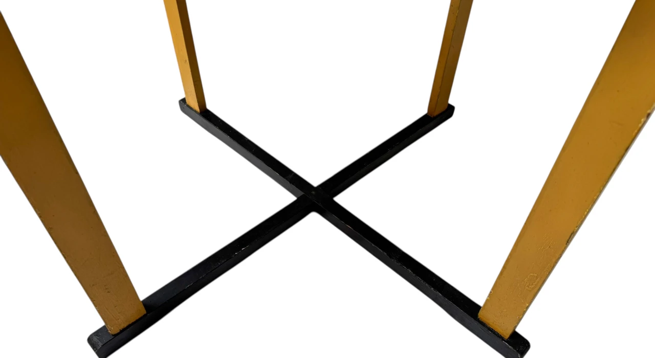 Two Art Deco Modernist Lacquered Beech Armchairs and Table, 1930s